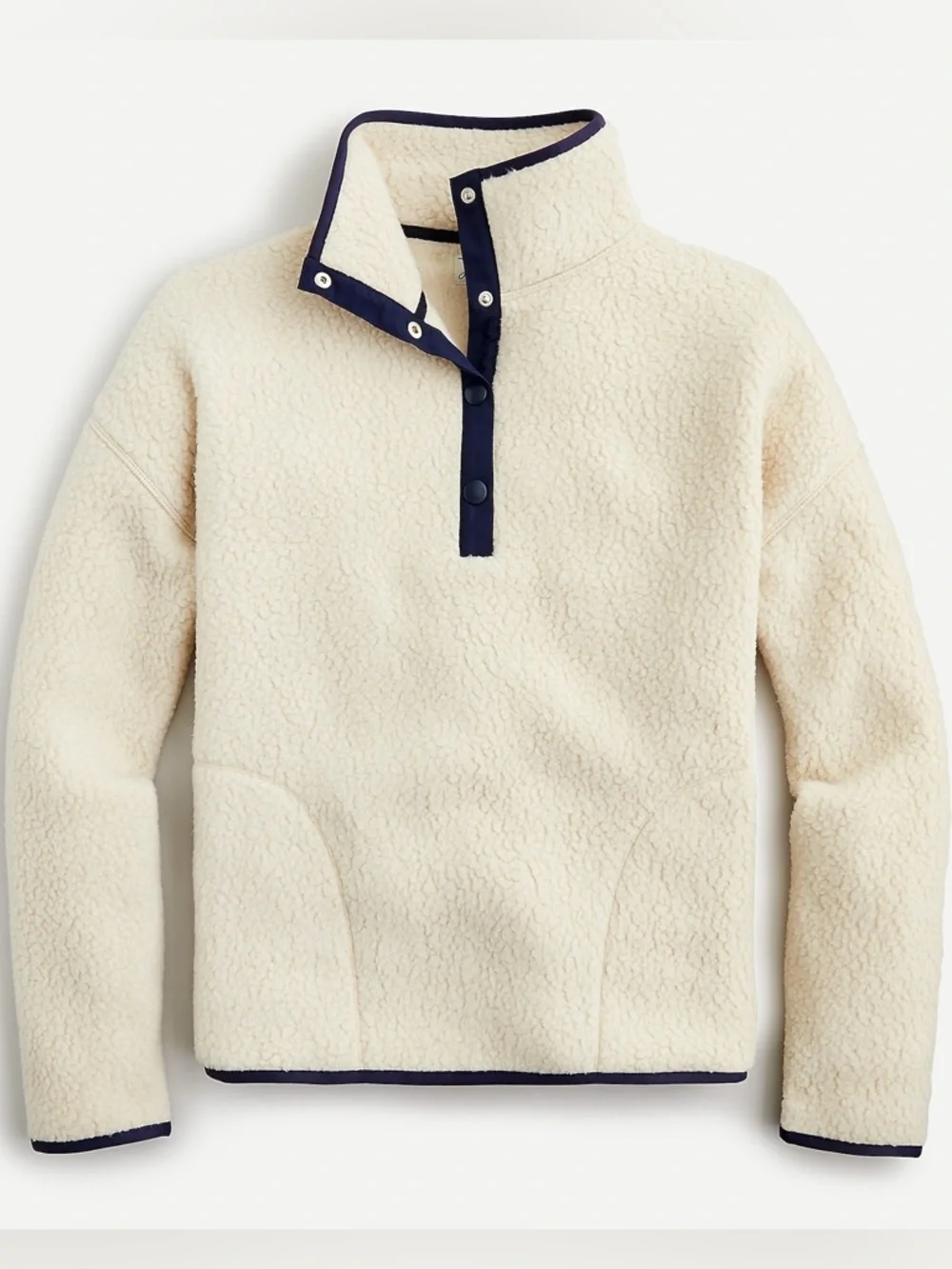 J crew vintage fleece Polartec® sherpa fleece half-snap pullover
